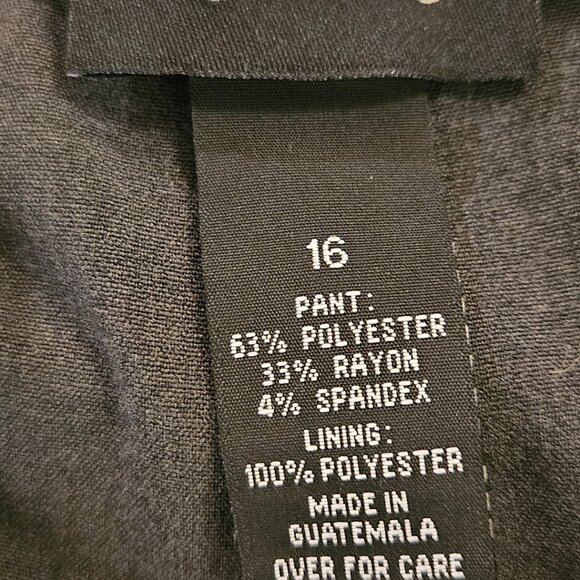 AB Studio Brand Charcoal Magic Waist Dress Slacks, Sz 16 NEW WITH TAGS!! - Picture 4 of 12